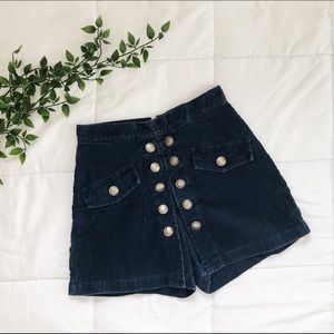 Vintage blue corduroy skort